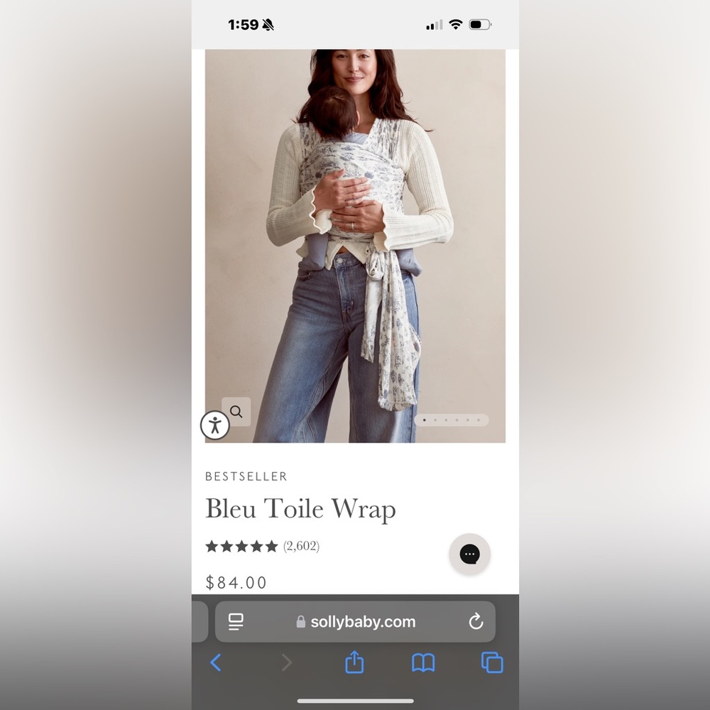 Solly baby Bleu Toile Wrap Carrier